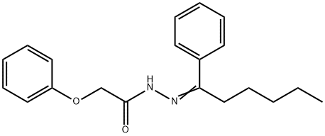 2-phenoxy-N'-(1-phenylhexylidene)acetohydrazide 结构式