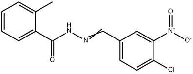 N'-{4-chloro-3-nitrobenzylidene}-2-methylbenzohydrazide 结构式