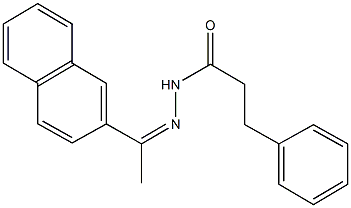 N'-[1-(2-naphthyl)ethylidene]-3-phenylpropanohydrazide 结构式