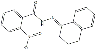 N'-(3,4-dihydro-1(2H)-naphthalenylidene)-2-nitrobenzohydrazide 结构式