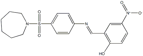 2-({[4-(1-azepanylsulfonyl)phenyl]imino}methyl)-4-nitrophenol 结构式