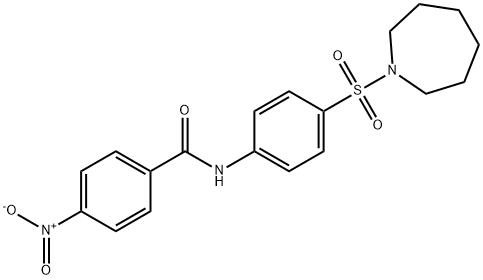 N-[4-(azepan-1-ylsulfonyl)phenyl]-4-nitrobenzamide 结构式