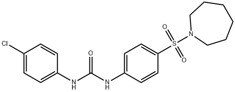 N-[4-(1-azepanylsulfonyl)phenyl]-N'-(4-chlorophenyl)urea 结构式