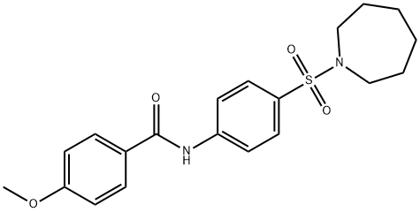 N-[4-(1-azepanylsulfonyl)phenyl]-4-methoxybenzamide 结构式