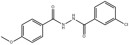 3-chloro-N'-(4-methoxybenzoyl)benzohydrazide 结构式