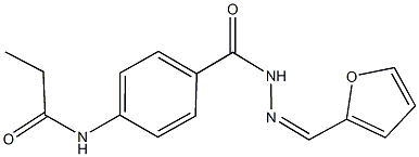 N-(4-{[2-(2-furylmethylene)hydrazino]carbonyl}phenyl)propanamide 结构式