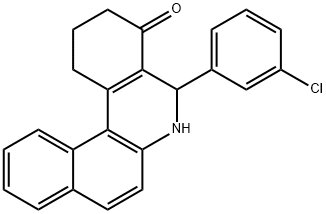 5-(3-chlorophenyl)-2,3,5,6-tetrahydrobenzo[a]phenanthridin-4(1H)-one 结构式