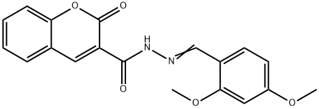 N'-(2,4-dimethoxybenzylidene)-2-oxo-2H-chromene-3-carbohydrazide 结构式