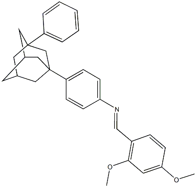 N-(2,4-dimethoxybenzylidene)-N-[4-(3-phenyl-1-adamantyl)phenyl]amine 结构式