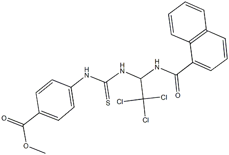 methyl 4-[({[2,2,2-trichloro-1-(1-naphthoylamino)ethyl]amino}carbothioyl)amino]benzoate 结构式