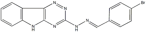 4-bromobenzaldehyde 5H-[1,2,4]triazino[5,6-b]indol-3-ylhydrazone 结构式