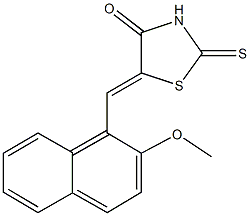 5-[(2-methoxy-1-naphthyl)methylene]-2-thioxo-1,3-thiazolidin-4-one 结构式