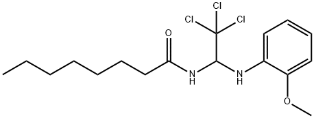 N-[2,2,2-trichloro-1-(2-methoxyanilino)ethyl]octanamide 结构式