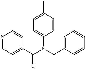 N-benzyl-N-(4-methylphenyl)isonicotinamide 结构式