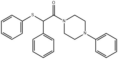 1-phenyl-4-[phenyl(phenylsulfanyl)acetyl]piperazine 结构式