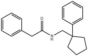 2-phenyl-N-[(1-phenylcyclopentyl)methyl]acetamide 结构式