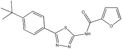 N-[5-(4-tert-butylphenyl)-1,3,4-thiadiazol-2-yl]-2-furamide 结构式