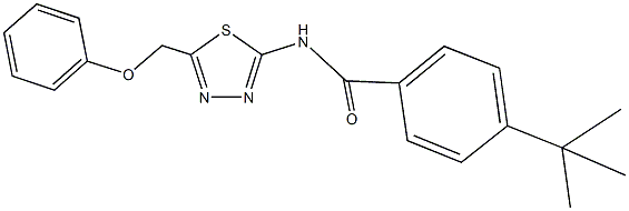 4-tert-butyl-N-[5-(phenoxymethyl)-1,3,4-thiadiazol-2-yl]benzamide 结构式