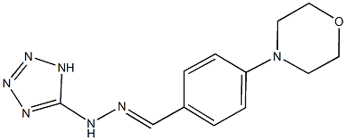 4-(4-morpholinyl)benzaldehyde 1H-tetraazol-5-ylhydrazone 结构式