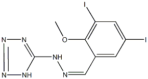 3,5-diiodo-2-methoxybenzaldehyde 1H-tetraazol-5-ylhydrazone 结构式