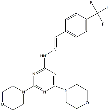 4-(trifluoromethyl)benzaldehyde [4,6-di(4-morpholinyl)-1,3,5-triazin-2-yl]hydrazone 结构式