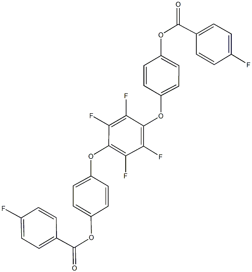 4-(2,3,5,6-tetrafluoro-4-{4-[(4-fluorobenzoyl)oxy]phenoxy}phenoxy)phenyl 4-fluorobenzoate 结构式