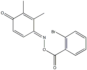 2,3-dimethylbenzo-1,4-quinone 1-[O-(2-bromobenzoyl)oxime] 结构式