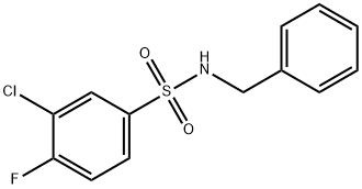 N-benzyl-3-chloro-4-fluorobenzenesulfonamide 结构式