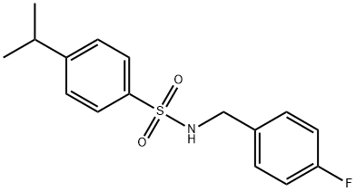N-(4-fluorobenzyl)-4-isopropylbenzenesulfonamide 结构式