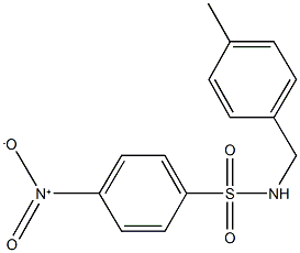 4-nitro-N-(4-methylbenzyl)benzenesulfonamide 结构式