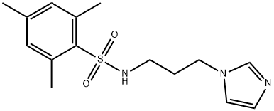 N-[3-(1H-imidazol-1-yl)propyl]-2,4,6-trimethylbenzenesulfonamide 结构式