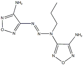 4-[3-(4-amino-1,2,5-oxadiazol-3-yl)-1-propyl-2-triazenyl]-1,2,5-oxadiazol-3-ylamine 结构式