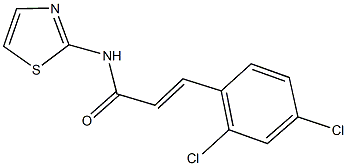 3-(2,4-dichlorophenyl)-N-(1,3-thiazol-2-yl)acrylamide 结构式