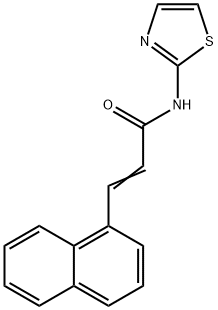 3-(1-naphthyl)-N-(1,3-thiazol-2-yl)acrylamide 结构式