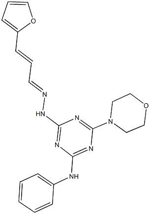 3-(2-furyl)acrylaldehyde [4-anilino-6-(4-morpholinyl)-1,3,5-triazin-2-yl]hydrazone 结构式