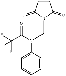 N-[(2,5-dioxopyrrolidin-1-yl)methyl]-2,2,2-trifluoro-N-phenylacetamide 结构式