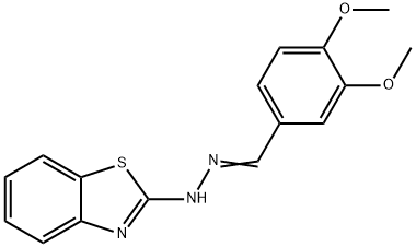 3,4-dimethoxybenzaldehyde 1,3-benzothiazol-2-ylhydrazone 结构式