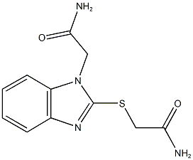 2-{[1-(2-amino-2-oxoethyl)-1H-benzimidazol-2-yl]sulfanyl}acetamide 结构式