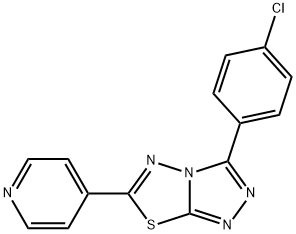 3-(4-chlorophenyl)-6-(4-pyridinyl)[1,2,4]triazolo[3,4-b][1,3,4]thiadiazole 结构式