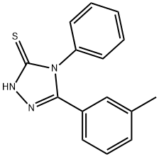 5-(3-甲基苯基)-4-苯基-4H-1,2,4-三唑-3-硫醇 结构式