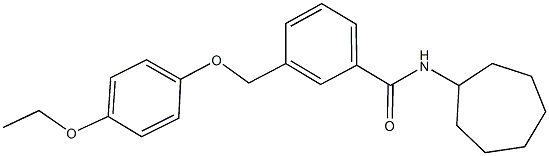 N-cycloheptyl-3-[(4-ethoxyphenoxy)methyl]benzamide 结构式