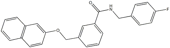 N-(4-fluorobenzyl)-3-[(2-naphthyloxy)methyl]benzamide 结构式
