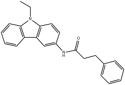 N-(9-ethyl-9H-carbazol-3-yl)-3-phenylpropanamide 结构式