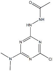 N'-[4-chloro-6-(dimethylamino)-1,3,5-triazin-2-yl]acetohydrazide 结构式