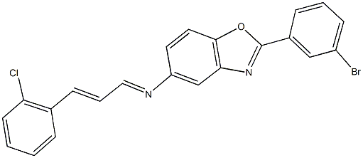 2-(3-bromophenyl)-N-[3-(2-chlorophenyl)-2-propenylidene]-1,3-benzoxazol-5-amine 结构式
