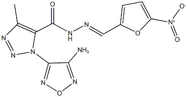 1-(4-amino-1,2,5-oxadiazol-3-yl)-N'-({5-nitro-2-furyl}methylene)-4-methyl-1H-1,2,3-triazole-5-carbohydrazide 结构式