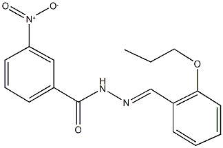 3-nitro-N'-(2-propoxybenzylidene)benzohydrazide 结构式