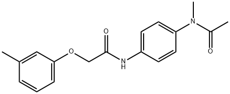 N-{4-[acetyl(methyl)amino]phenyl}-2-(3-methylphenoxy)acetamide 结构式