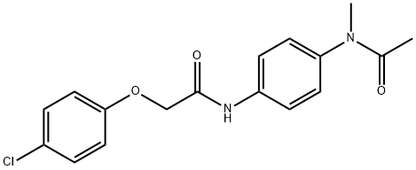 N-{4-[acetyl(methyl)amino]phenyl}-2-(4-chlorophenoxy)acetamide 结构式