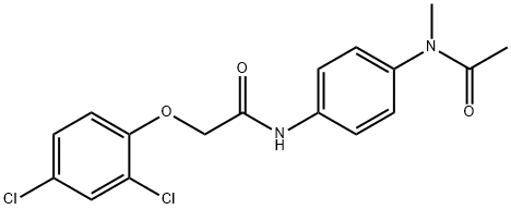 N-{4-[acetyl(methyl)amino]phenyl}-2-(2,4-dichlorophenoxy)acetamide 结构式